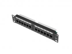 Пач панел Lanberg patch panel 12port 1U 10" CAT.6, black