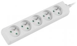 Контакт Lanberg power strip 1.5m, 5 sockets, french quality-grade copper cable, white