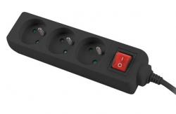 Контакт Lanberg power strip 1.5m, 3 sockets, french with circuit breaker quality-grade copper