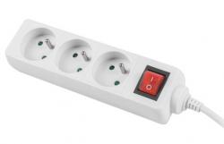 Контакт Lanberg power strip 1.5m, 3 sockets, white