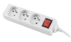 Контакт Lanberg power strip 3m, 3 sockets, white
