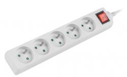 Контакт Lanberg power strip 1.5m, 5 sockets, white
