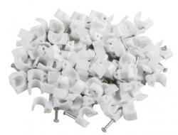 Продукт Lanberg cable clips 7mm 100pcs, white