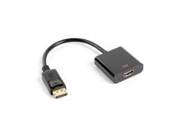 Кабел/адаптер Lanberg adapter display port (m) -- HDMI (f), 10cm cable