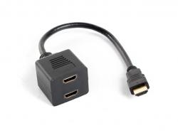 Кабел/адаптер Lanberg adapter HDMI-A (m) -- HDMI-A (f) x2 splitter, 20cm cable