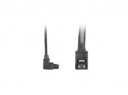 Кабел/адаптер Lanberg SATA DATA III (6GB-S) F-F cable 30cm metal clips angled, black