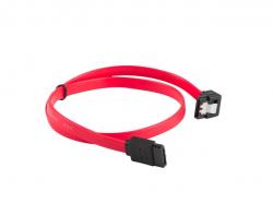 Кабел/адаптер Lanberg SATA DATA III (6GB-S) F-F cable 30cm metal clips angled, red