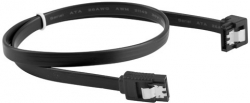 Кабел/адаптер Lanberg SATA DATA III (6GB-S) F-F cable 50cm metal clips angled, black