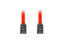 Кабел/адаптер Lanberg SATA DATA III (6GB-S) F-F cable 30cm metal clips, red