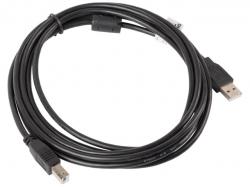 Кабел/адаптер Lanberg USB-A (M) -- USB-B (M) 2.0 cable 3m, black ferrite