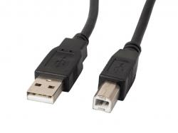 Кабел/адаптер Lanberg USB-A (M) -- USB-B (M) 2.0 cable 5m, black ferrite