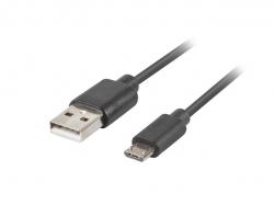 Кабел/адаптер Lanberg USB MICRO-B (M)  --  USB-A (M) 2.0 cable 1m, black QC 3.0