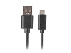 Кабел/адаптер Lanberg USB-C(M) -- USB-A (M) 2.0 cable 1.8m, black QC 3.0