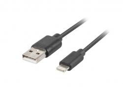 Кабел/адаптер Lanberg LIGHTNING(M) --  USB-A (M) cable 1m, black