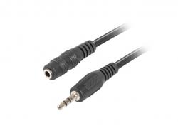 Кабел/адаптер Lanberg extension cable mini jack 3.5mm M-F 3 pin 1.5m, black