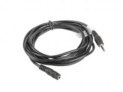 Кабел/адаптер Lanberg extension cable mini jack 3.5mm M-F 3 pin 3m, black