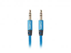 Кабел/адаптер Lanberg mini jack 3.5mm M-M 3 pin cable 2m, blue premium