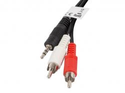 Кабел/адаптер Lanberg mini jack 3.5mm (M) 3 pin -- 2X RCA (chinch) (M) cable 2m