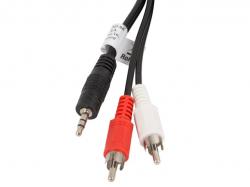 Кабел/адаптер Lanberg mini jack 3.5mm (M) 3 pin -- 2X RCA (chinch) (M) cable 5m