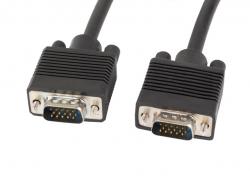 Кабел/адаптер Lanberg VGA M-M cable 3m dual-shielded, 2x ferrite, black