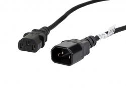 Кабел/адаптер Lanberg extension power supply cable IEC 320 C13 -- C14 1.8m VDE, black