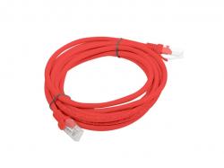 Медна пач корда Lanberg patch cord CAT.5E 3m, red