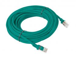 Медна пач корда Lanberg patch cord CAT.5E 10m, green