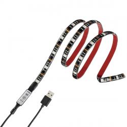 LED Лента HAMA LED RGB, дължина 1м, USB захранване, с вграден контрол