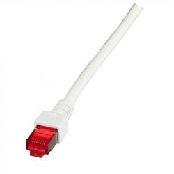 Медна пач корда RJ45 екраниран пач кабел S-FTP, категория 6, LSZH, бял Изберете дължина 15 метра