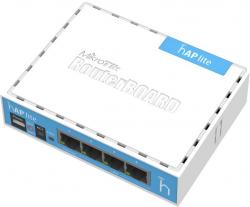 Безжично у-во Аccess Point MikroTik hAP lite RB941-2nD, 32MB RAM, 4xLAN, built-in 2.4Ghz