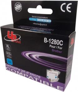 Касета с мастило Мастилница UPRINT LC1280XL-1240, BROTHER, Cyan