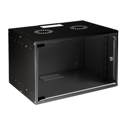 Шкаф за техника - Rack MIRSAN MR.SOH07U30DE.01: Сървърен шкаф, 535 x 300 x 350 мм, D=300 мм - 7U, черен