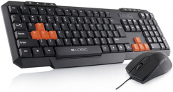 Клавиатура Keyboard&Mouse Set Logic LKM-201, Черна