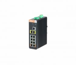 Комутатор/Суич Switch Dahua PFS4210-8GT-DP, 8GE PoE+, 2GE, IP40, индустриален