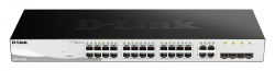Комутатор/Суич D-Link DGS-1210-28, 28-портов 10-100-1000 Gigabit Smart Switch including 4xSFP на най-ниска цени