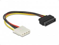 Кабел DeLock Power Cable SATA 15 pin женско към 4 pin женско, 20 cm