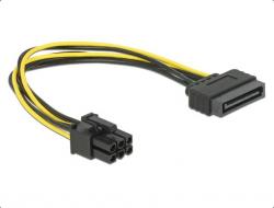 Кабел/адаптер Кабел DeLock Power SATA 15 pin към 6 pin PCI Express, 20 cm