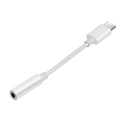 Кабел/адаптер Makki Adapter Type-C M to 3.5mm audio jack 4P F, White - MAKKI-CBL-C-AUDIO-WH