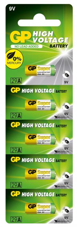 Батерия Алкална батерия GP 9 V, 5бр. в блистер, Цената е за 1 батерия, А29, A32, A25
