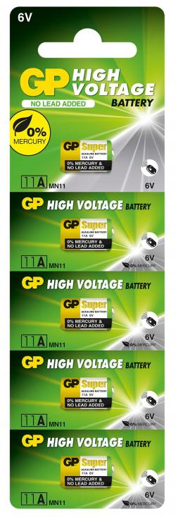 Алкална батерия GP А11 6V за дистанционни -5бр.-pack цена за 1 бр.-