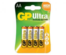 Батерия Алкална батерия GP ULTRA LR6 AA -4 бр. в опаковка- 1.5V GP, GP15AU