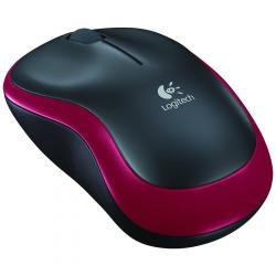 Мишка LOGITECH M185 Wireless Mouse - Червена/Черна - EWR2