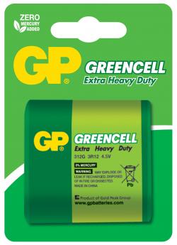 Батерия Цинк карбонова батерия GP  3R12 -1 бр. в опаковка- блистер GREENCELL 4.5V GP