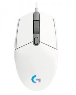 Logitech-G102-Mouse-Lightsync-RGB-8000-DPI-6-Programmable-Buttons-White