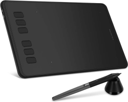 Графичен таблет HUION Inspiroy H640P, 5080 lpi, 8192 нива, 160 x 100 мм, Мicro USB, 6 бутона, Черен