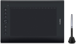 Графичен таблет HUION Inspiroy H610 Pro V2, 5080 lpi, 8192 нива, 250 x 160, mini USB, Черен