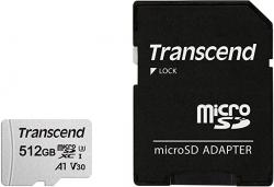 SD/флаш карта Transcend 512GB microSD w- adapter UHS-I U3 A1