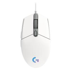 Мишка Геймърска мишка Logitech G102 LightSync, RGB, Оптична, Жична, USB, Бяла на най-ниска цени