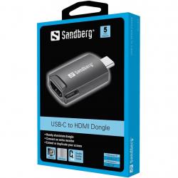 Кабел/адаптер SANDBERG SNB-136-34 :: Преходник USB-C към HDMI