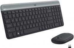 Клавиатура Logitech Wireless Desktop MK470 Slim, Blk